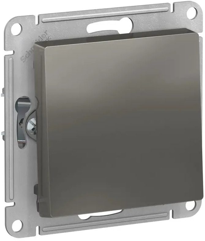 91586261 Выключатель встраиваемый Systeme electric AtlasDesign 247152 1 клавиша цвет сталь STLM-1109365