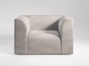 Тканевое кресло с подлокотниками