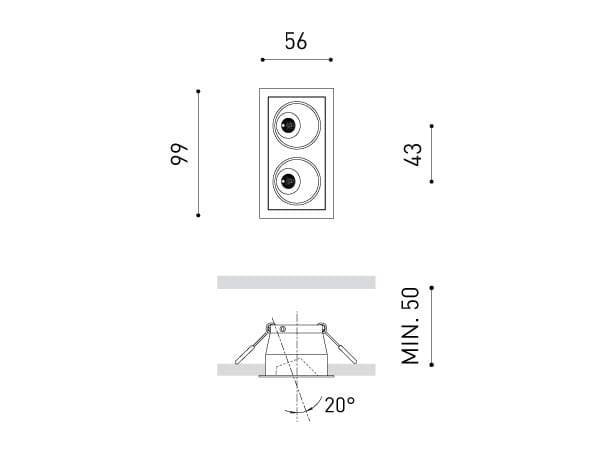 Несколько алюминиевых светодиодных утопленных прожекторов Arkoslight Black Foster ARCH-00041866 - Вид №8