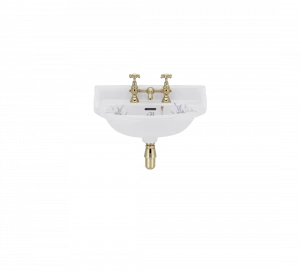 Gentry Home Таз большой белый Victorian Синий узор GH102300