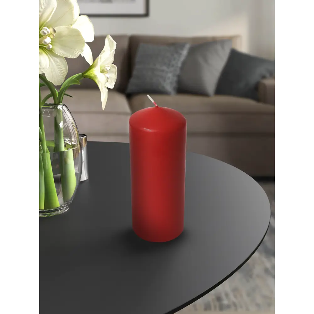 89369092 Свеча столбик красная 17 см STLM-0831040 Santreyd  - Вид №2