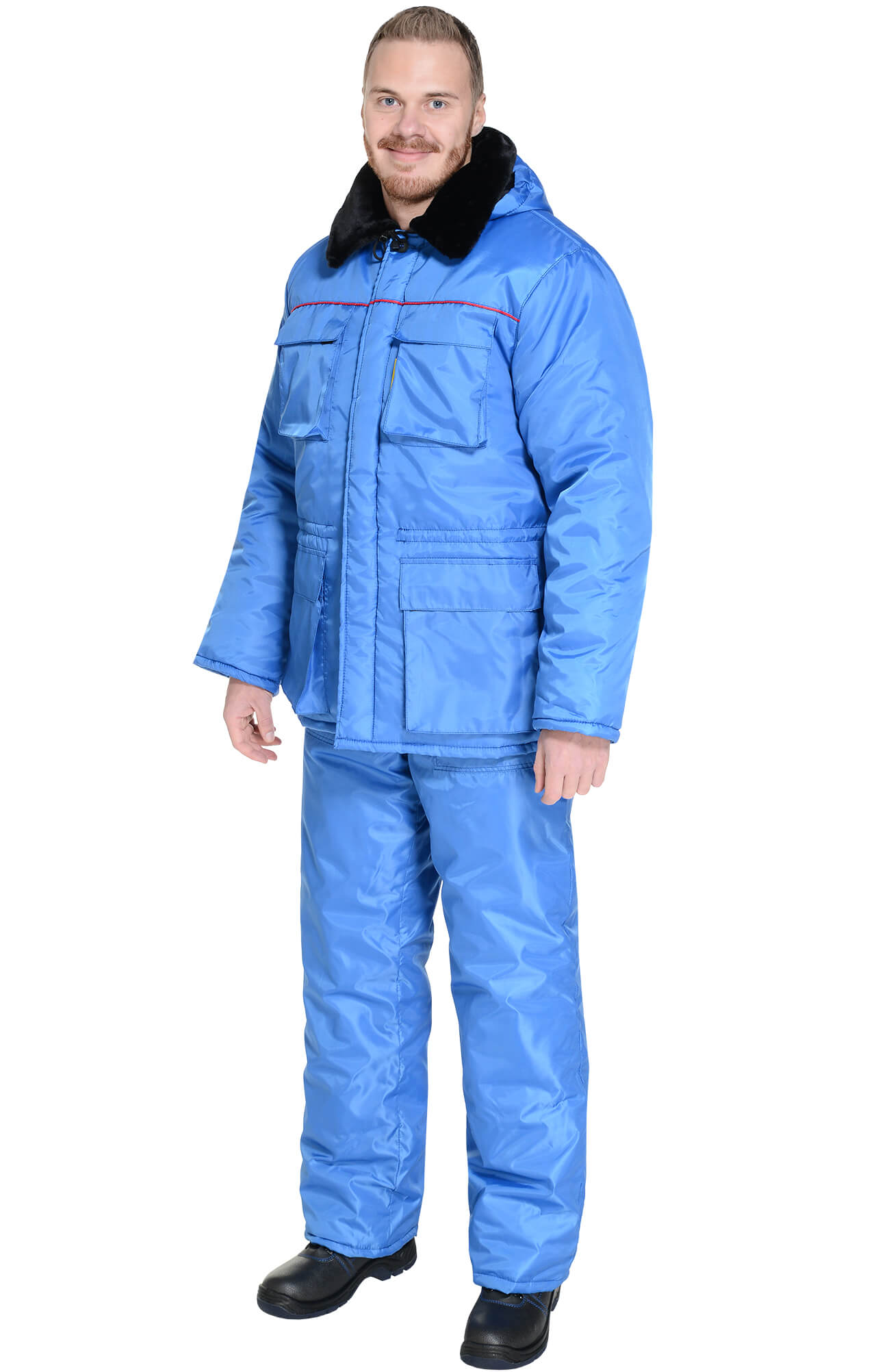 63742 Костюм "Эксперт-К" зимний ткань "Оксфорд" василек  Зимняя спецодежда  размер 48-50/170-176  - Вид №11