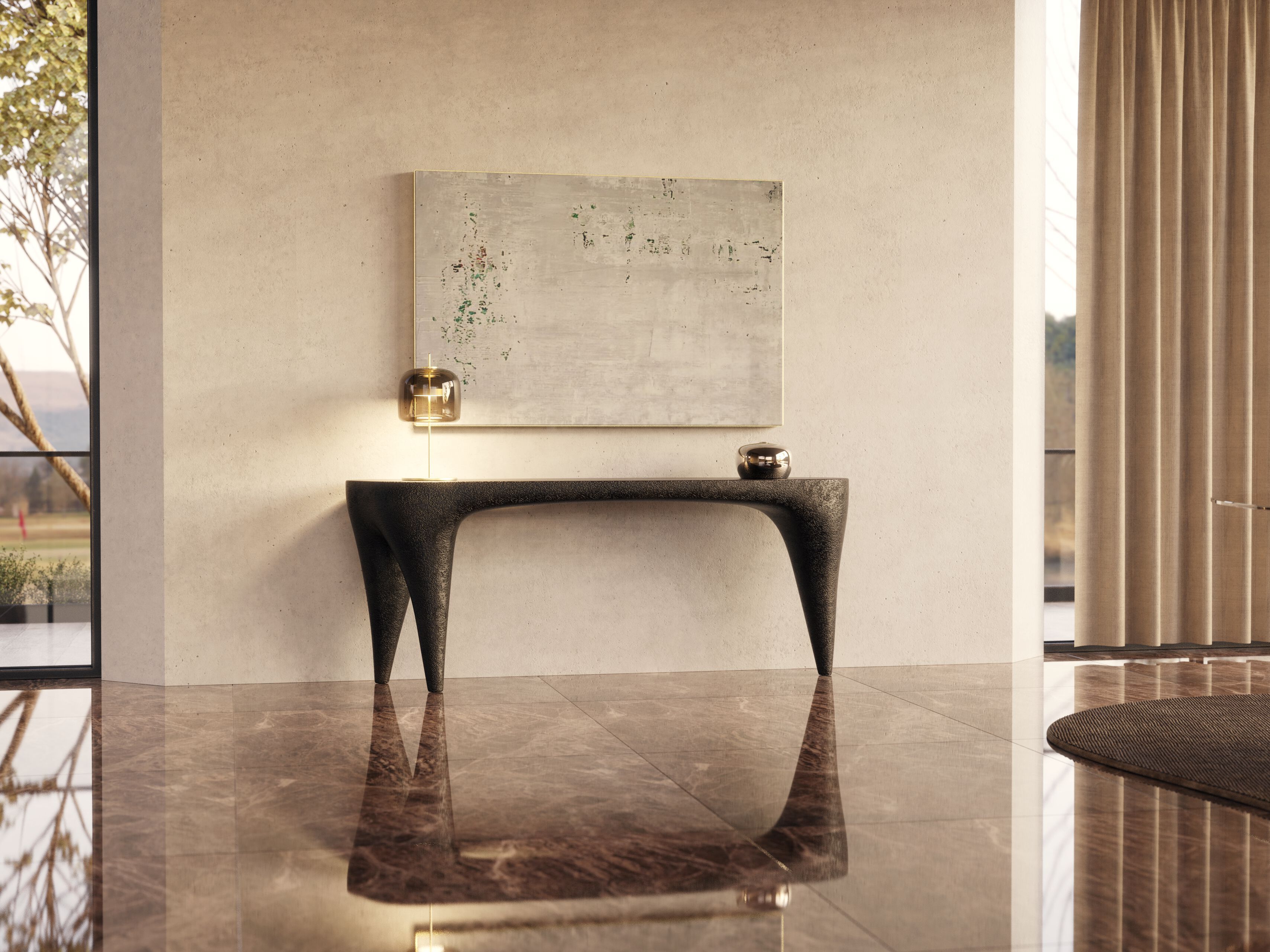 Консоль из стекловолокна GANSK слоновая кость ARCH-00098139 - Вид №2