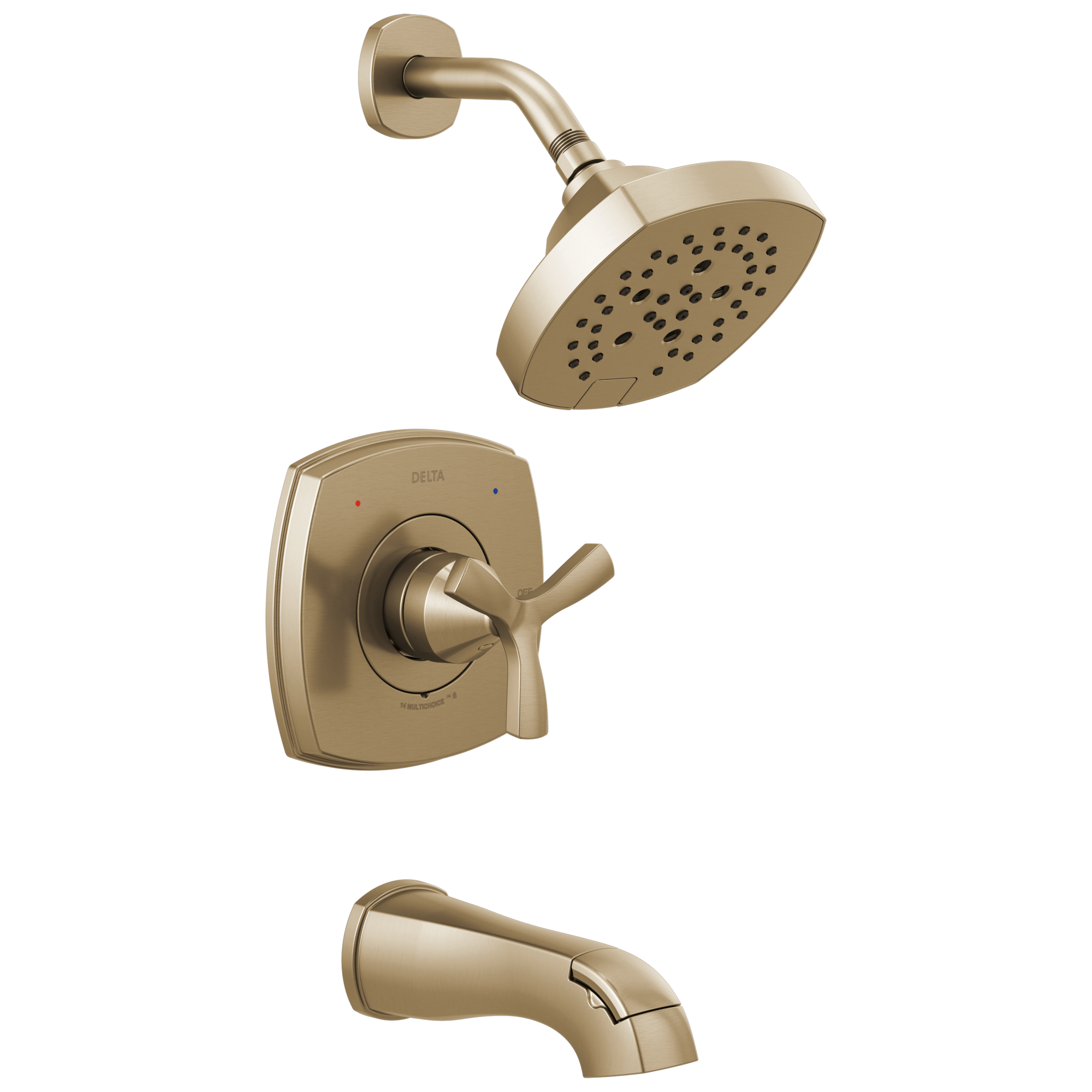 T144766-CZ Ванна и душ серии 14 Delta Faucet Stryke Шампанское бронза 