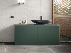 Хрустальный секционный напольный умывальник с дверцами