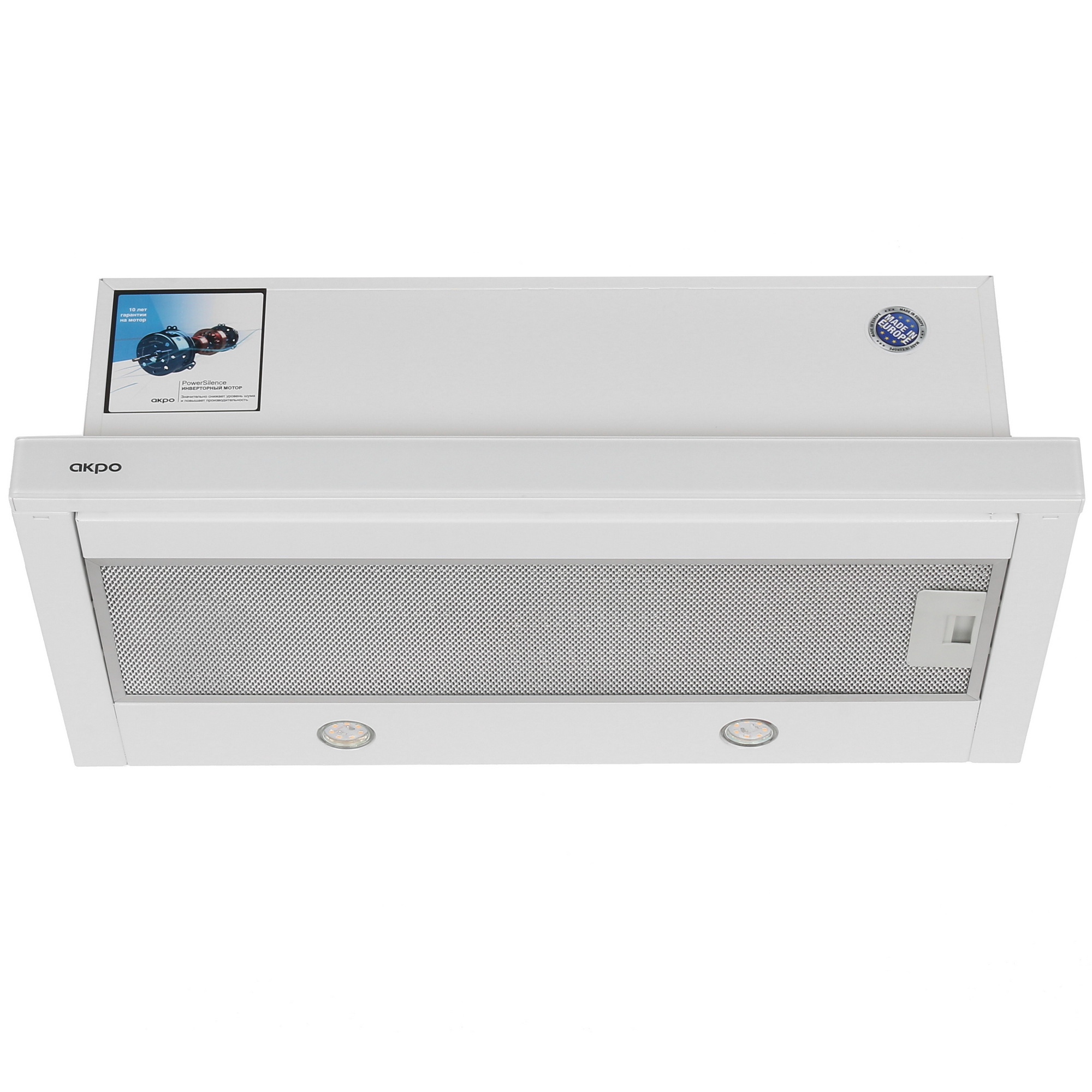 9940345 Вытяжка телескопическая Akpo WK-7 Light eco twin glass II белый/белый STDN-0102630 - Вид №1