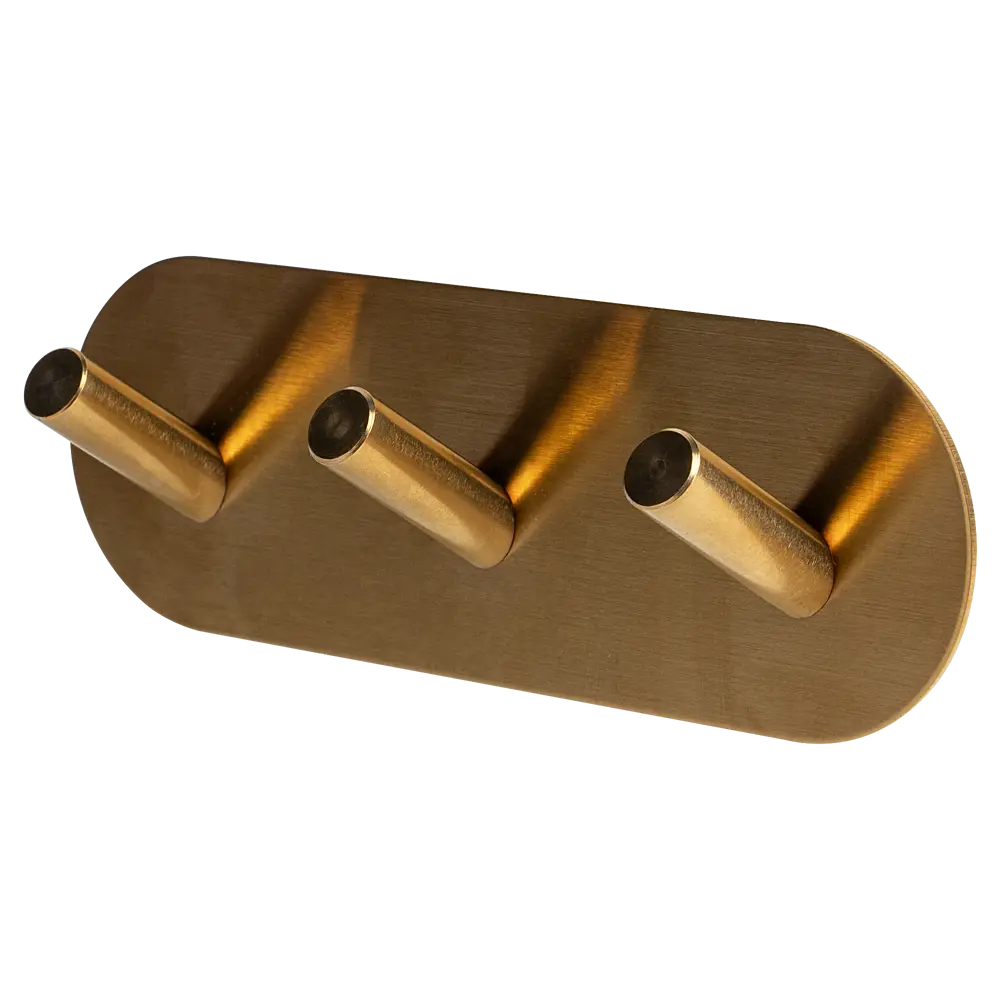 Крючок самоклеящийся Vidage Алис металлический тройной цвет золото STLM-2156198