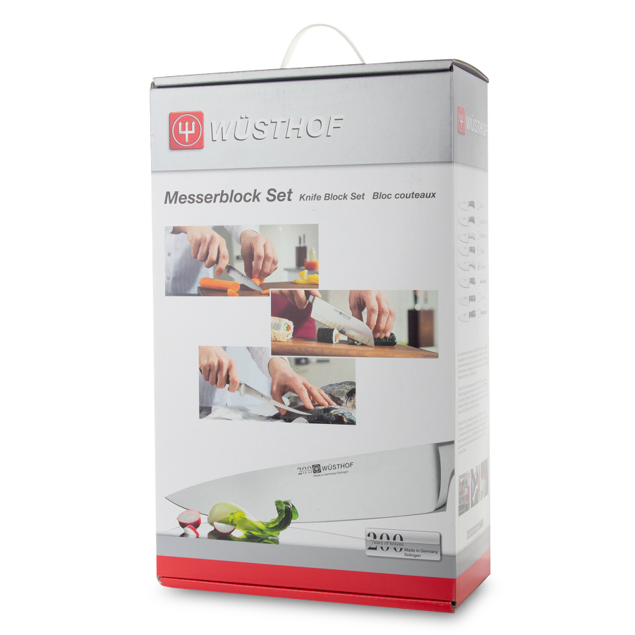 Набор кухонных ножей Culinar на светлой деревянной подставке, 6 шт WUESTHOF W9836 - Вид №9