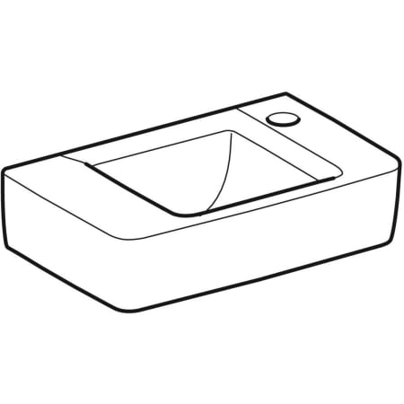 272140000 Раковина Geberit Renova Compact с укороченным вылетом Geberit  - Вид №6