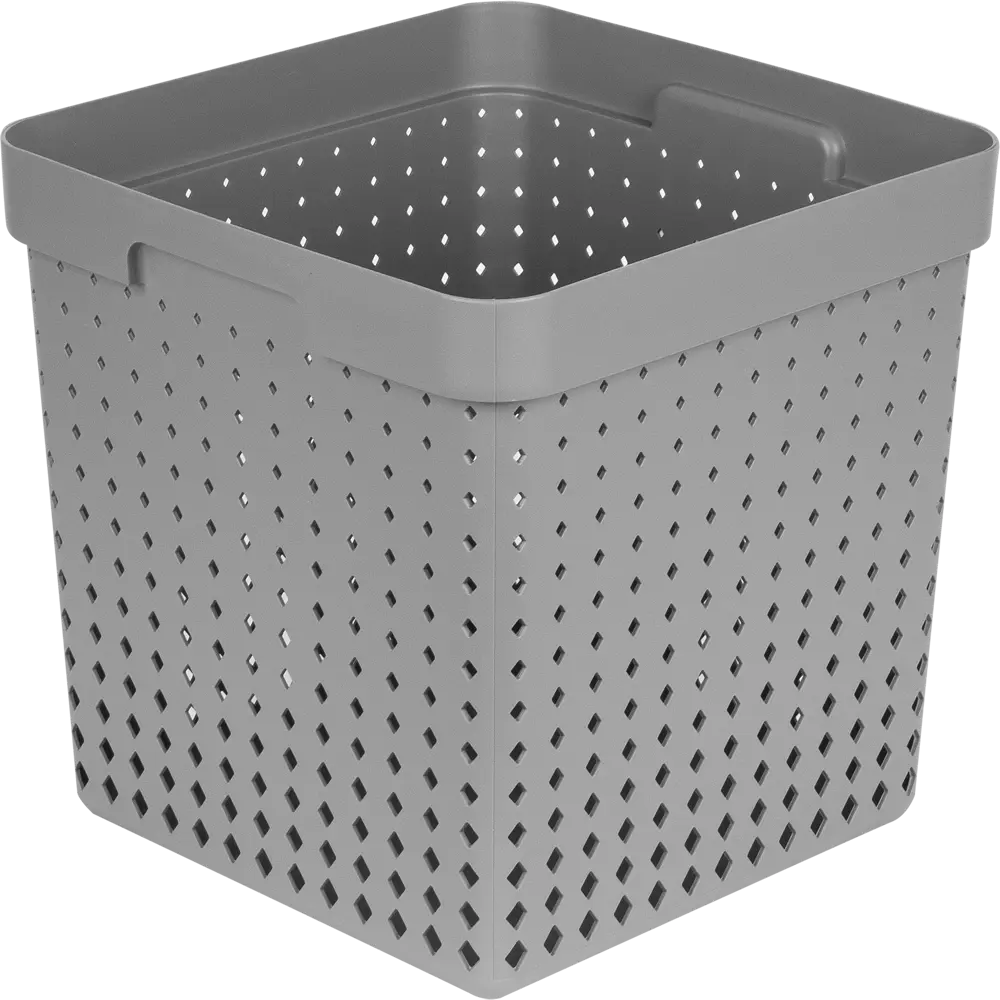 Корзина Seoul, 295х295х295 мм, 21 л, полипропилен, цвет графитовый PLAST TEAM STLM-2072555