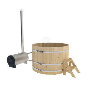 1597 Фурако из кедра D=1.5 с наружной печкой. Высота 1,0м. Исполнение "Стандарт". Alyarus