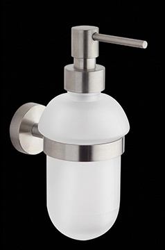 TH12774 Дозатор для жидкого мыла, настенный, из матового стекла bagno&associati TECNOHOTEL INOX