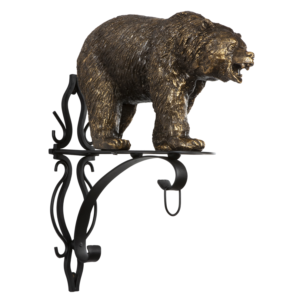 77075 Кронштейн для цветов Медведь Велес Бронза BOGACHO 4627163960376 - Вид №6