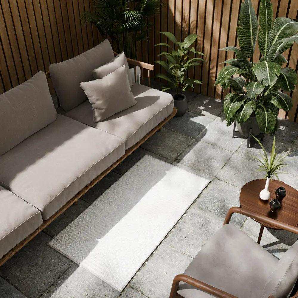 Циновка Дели 60x110 см полипропилен 84216_53311 цвет бирюзовый ROYALTAFT STLM-2061644