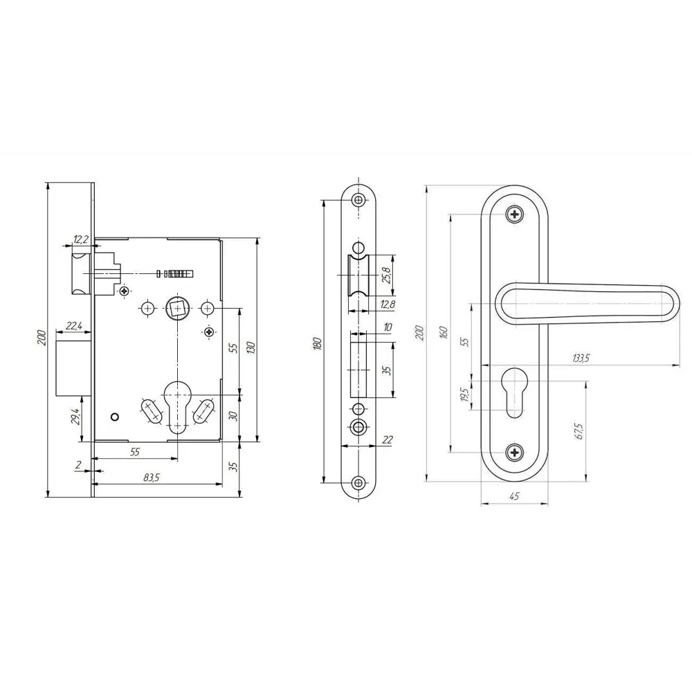 Врезной замок АБСОЛЮТ ЗВ4-3.03 бронза для входных дверей 89057053 STLM-0894785 - Вид №7