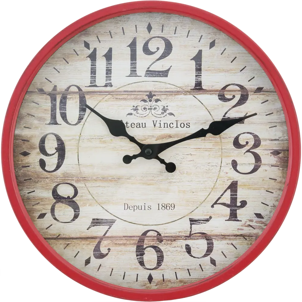 Часы настенные цвет красный 30 см Atmosphera Retro STLM-2130823