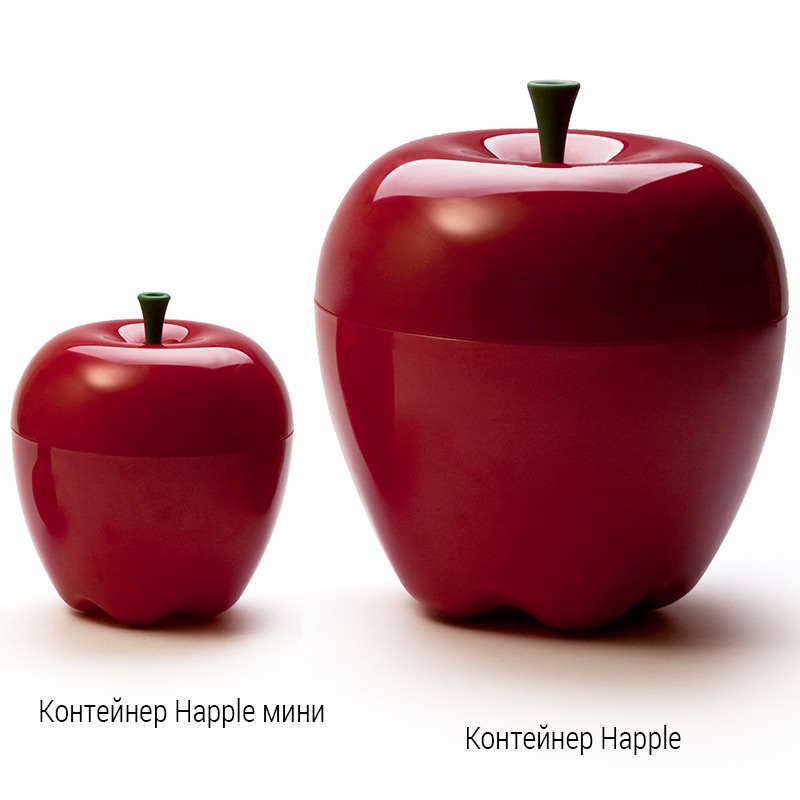 QL10034-RD Контейнер happle мини красный Qualy  - Вид №1