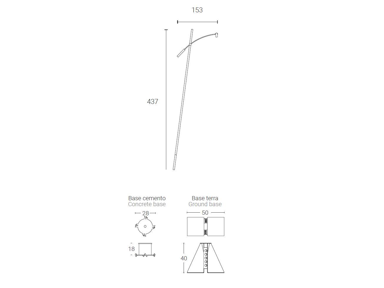 Напольный напольный светильник металла Сид ZAVA NINO SBRACCIO OUTDOOR ARCH-00098516 - Вид №2