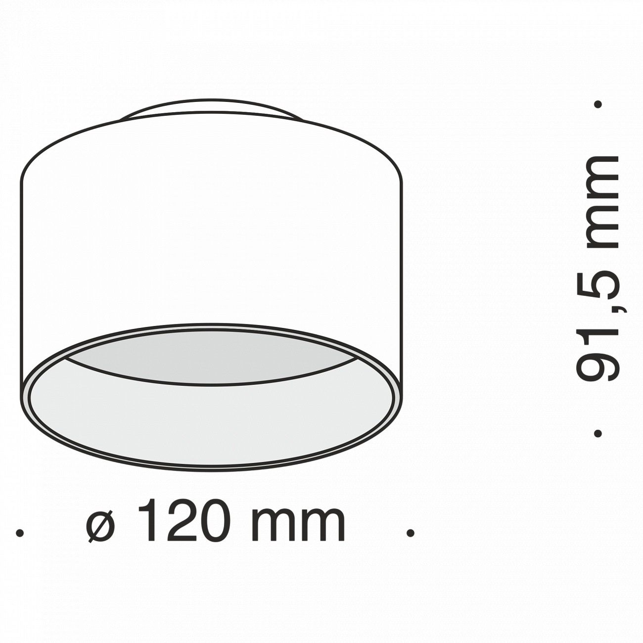 Спот потолочный с подсветкой 12 см белый Planet C009CW-L16W TECHNICAL CEILING & WALL 00-3956997 Белый  - Вид №3