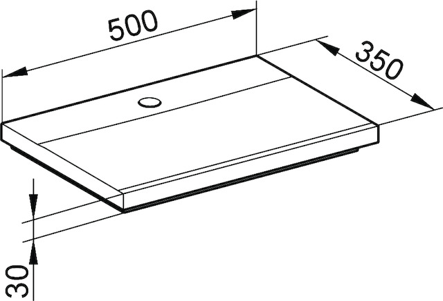34091315001 Умывальник из минерального литья KEUCO Royal Reflex - Вид №2