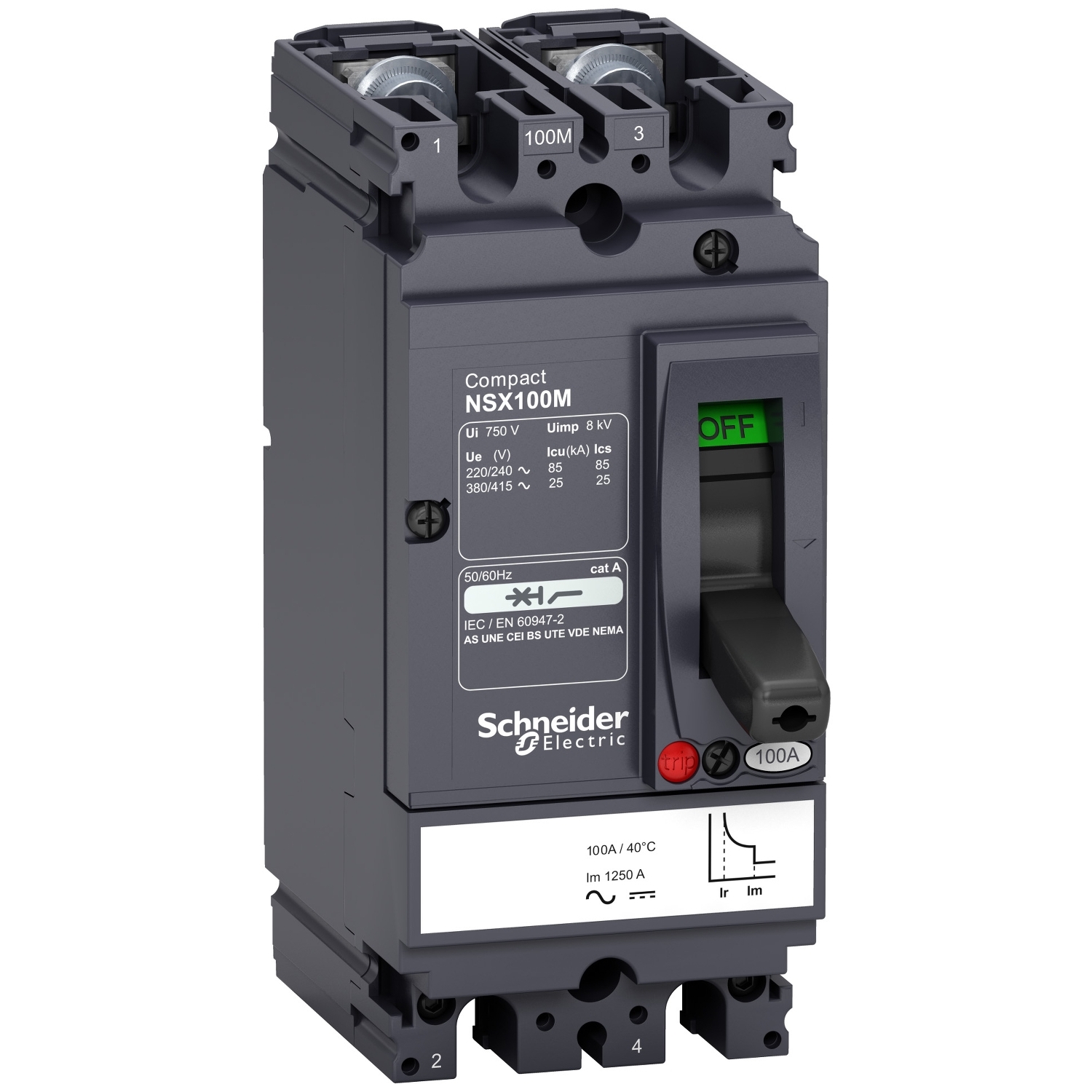 LV438605 Силовой автомат NSX, 25кА, 2P, 30А Schneider Electric Compact 