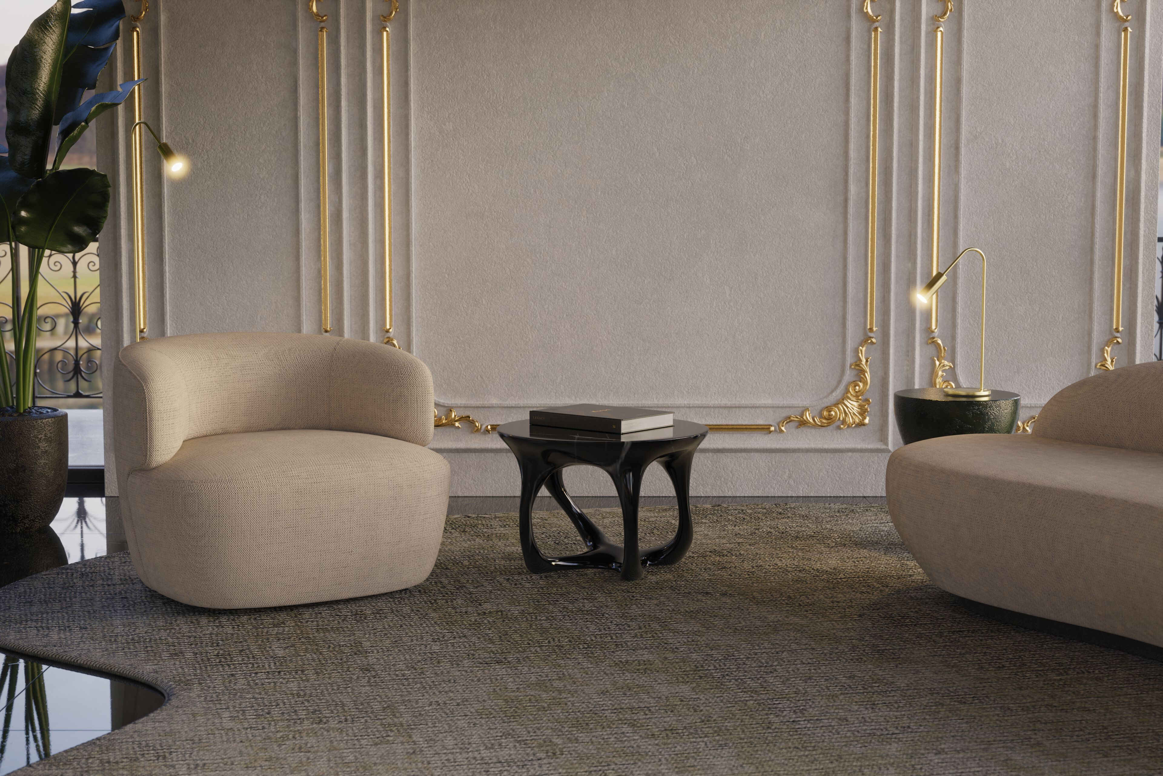 Круглый журнальный столик из стекловолокна KARPA LIBERA K2014 ARCH-00080750 - Вид №8