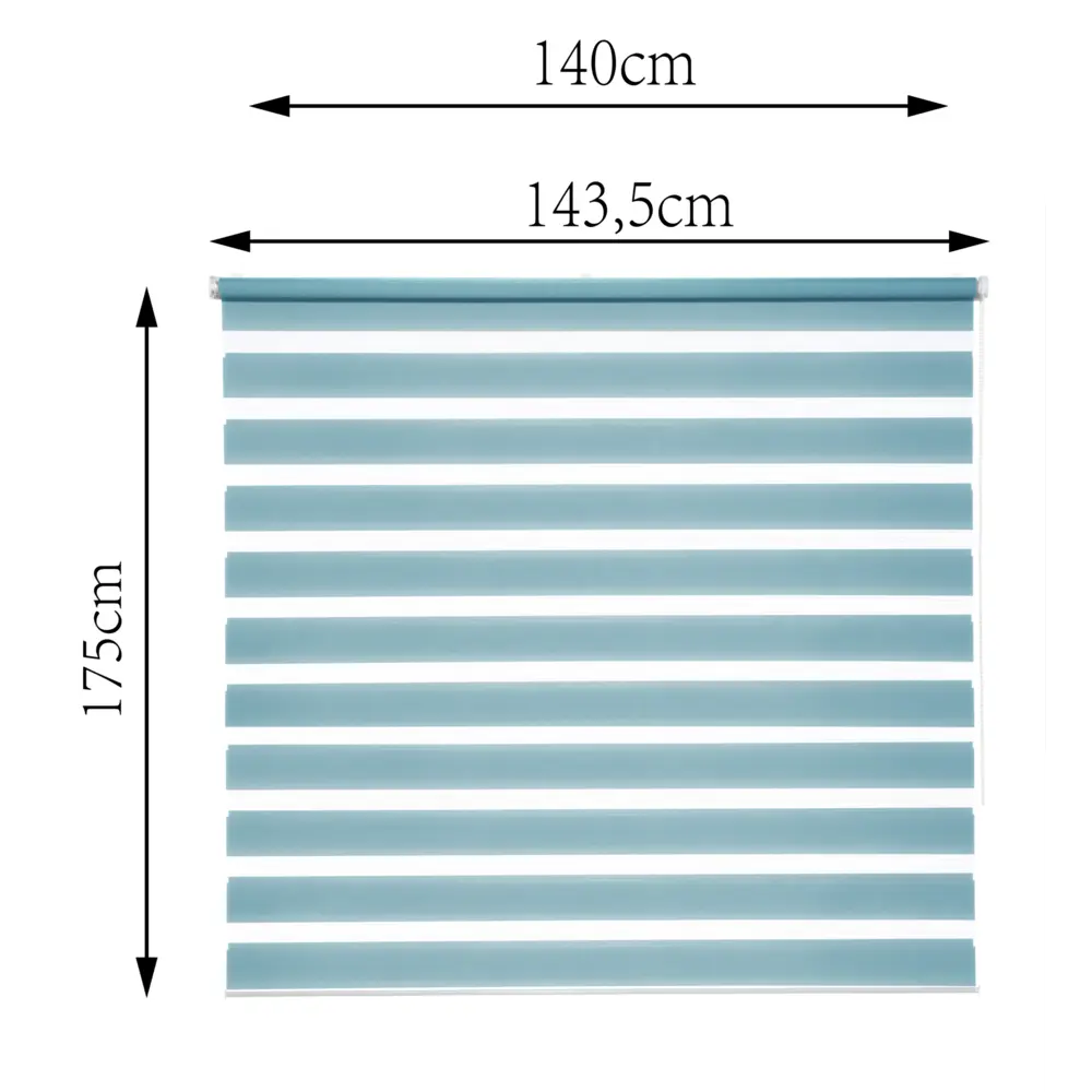 INSPIRE Peter - Рулонная штора день-ночь бирюза 140x175 см 85225661 STLM-0060095 - Вид №3