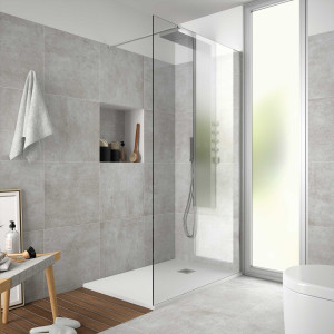 25649 SALGAR Душевая перегородка HEAVEN step-through с защитой от известкового налета Transparent600 - 800x 1950 мм