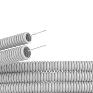 Труба гофрированная DKC ПВХ D25 мм 50 м цвет серый