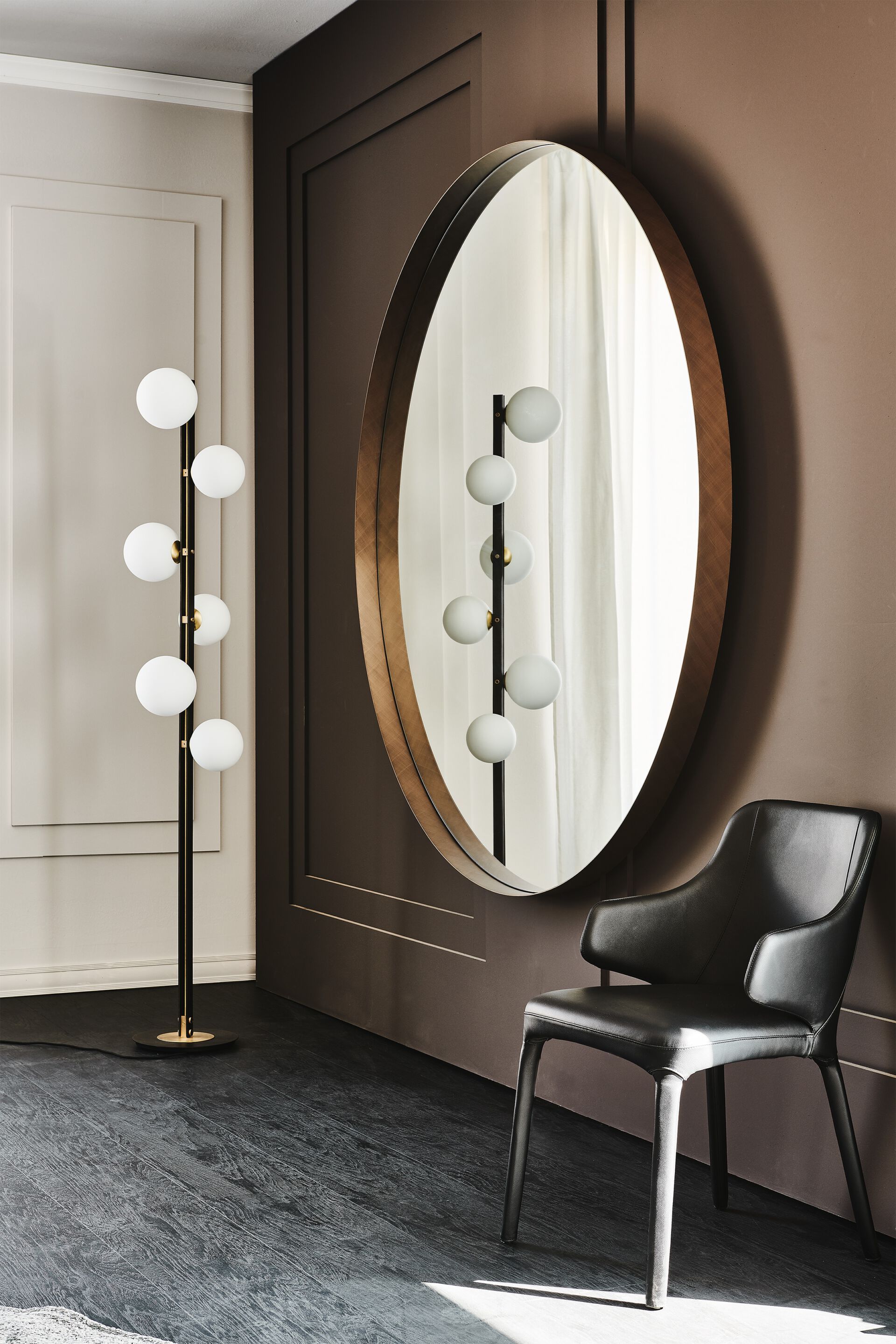 Настенное зеркало с круглой рамой Cattelan italia WISH MAGNUM ARCH-00016865 - Вид №1