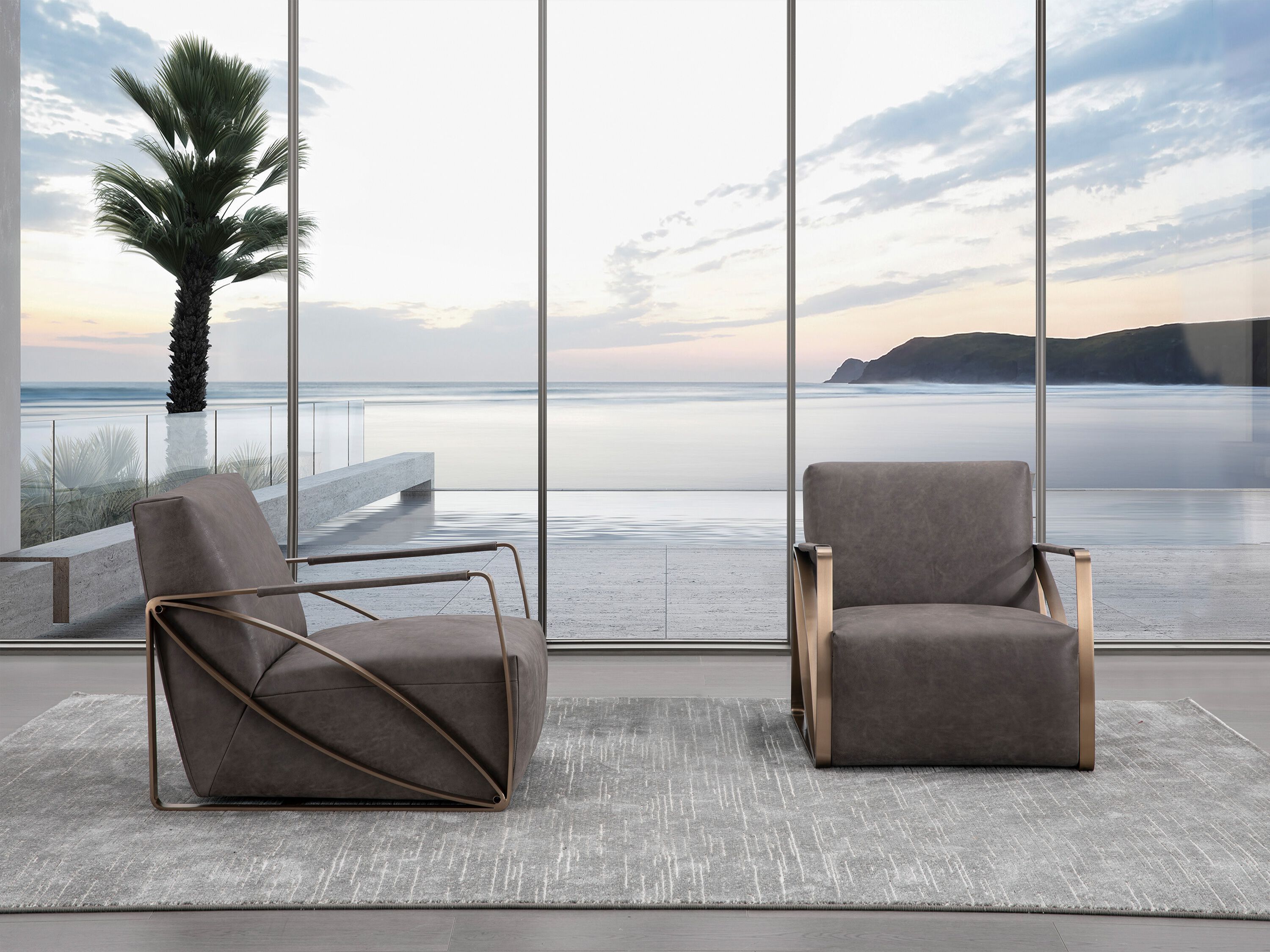 Кожаное кресло с подлокотниками CAMPO DE' FIORI YVOIRE ARCH-00088513 - Вид №5