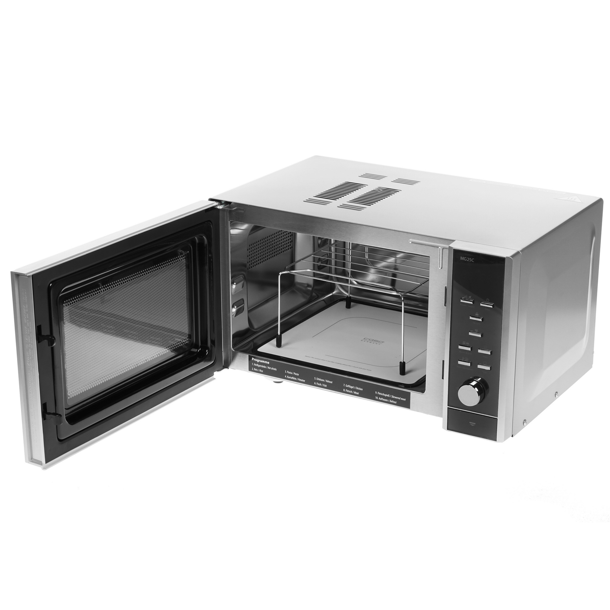 1117030 Микроволновая печь CASO MG 25 Ceramic Menu серебристый STDN-0069318 - Вид №5