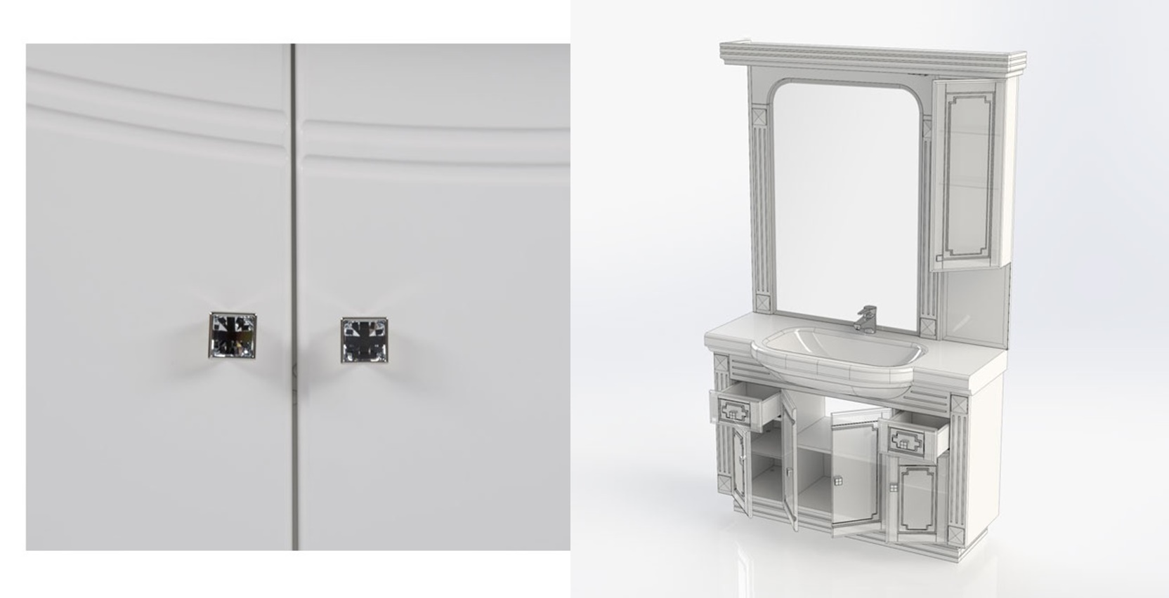 Комплект мебели Aquanet Фредерика 125 белый 00170097 - Вид №6