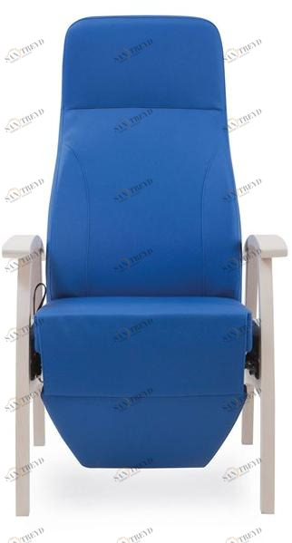 PIAVAL Кресло из ткани в современном стиле с подлокотниками, с подголовником и подставкой для ног Relax compact | health & care 26-63/gp