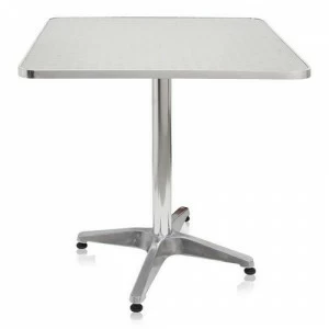 Стол металлический квадратный серебро 70х70 см AFINA МЕБЕЛЬ ДЛЯ ЛЕТНЕГО КАФЕ 130420 Серебро;хром