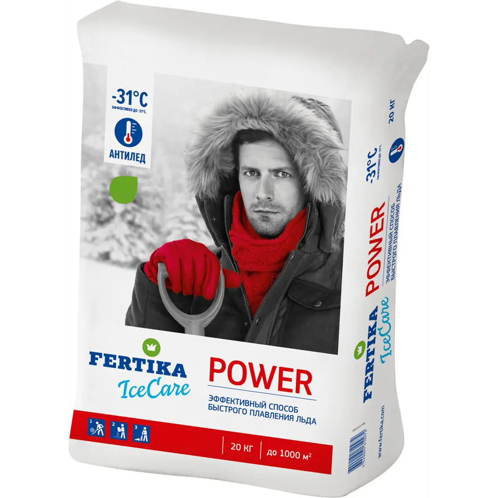 Противогололёдное средство Фертика Ice Care Power 20 кг FERTIKA STLM-2034576