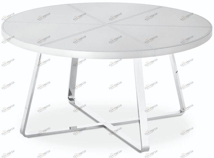 Midj Низкий круглый кожаный журнальный столик sun-id-1489896