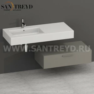 S09024CC2 Тумба с 1 ящиком 90 см серая Globo ARREDO WOOD Италия