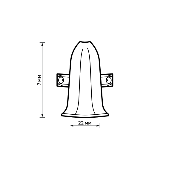 83411598 Угол для плинтуса наружный Дуб Рочестер 70 мм 2 шт. STLM-0041162 ARTENS  - Вид №4