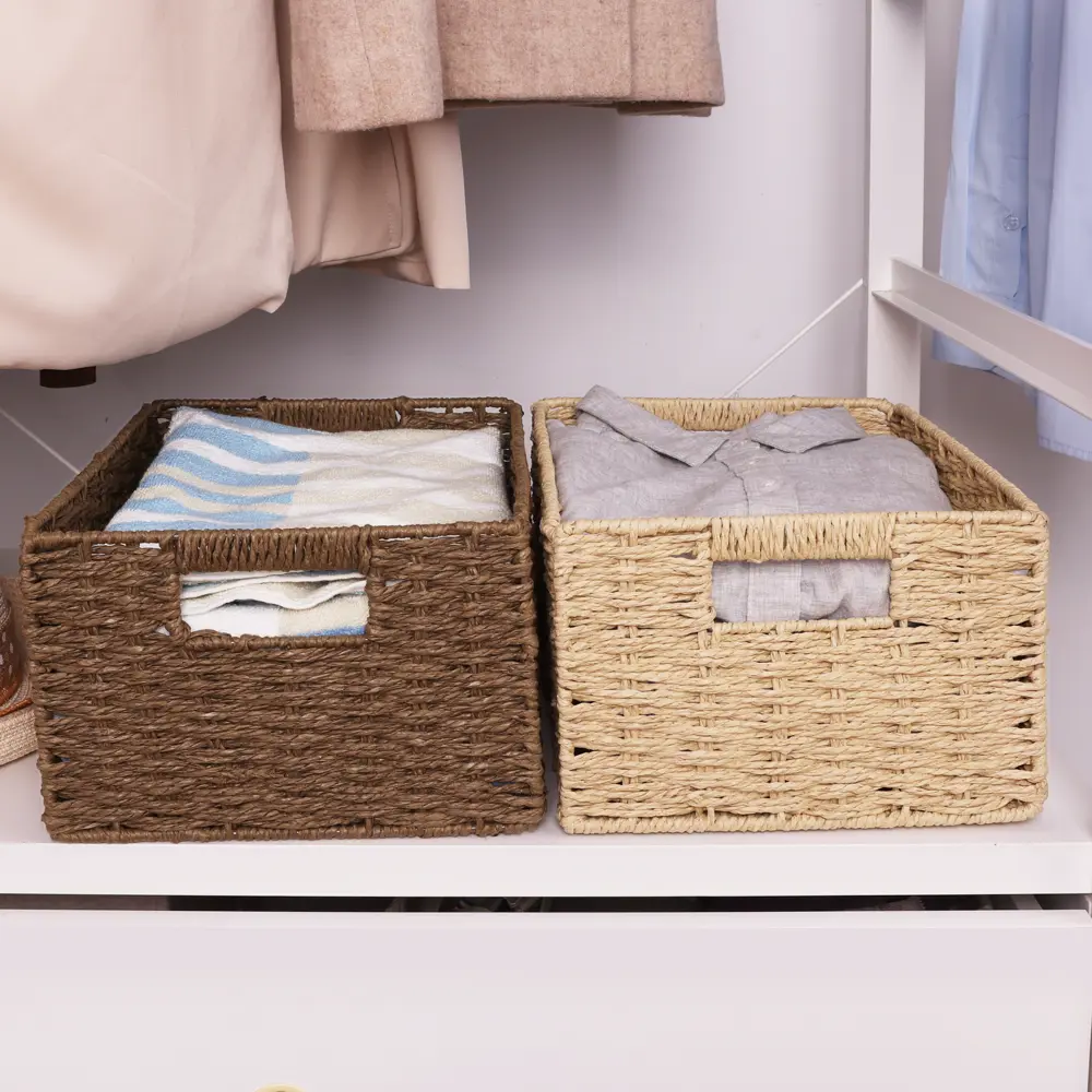 Корзина Konsensa 38x28x18 см бумага цвет коричневый STLM-2004862 - Вид №4