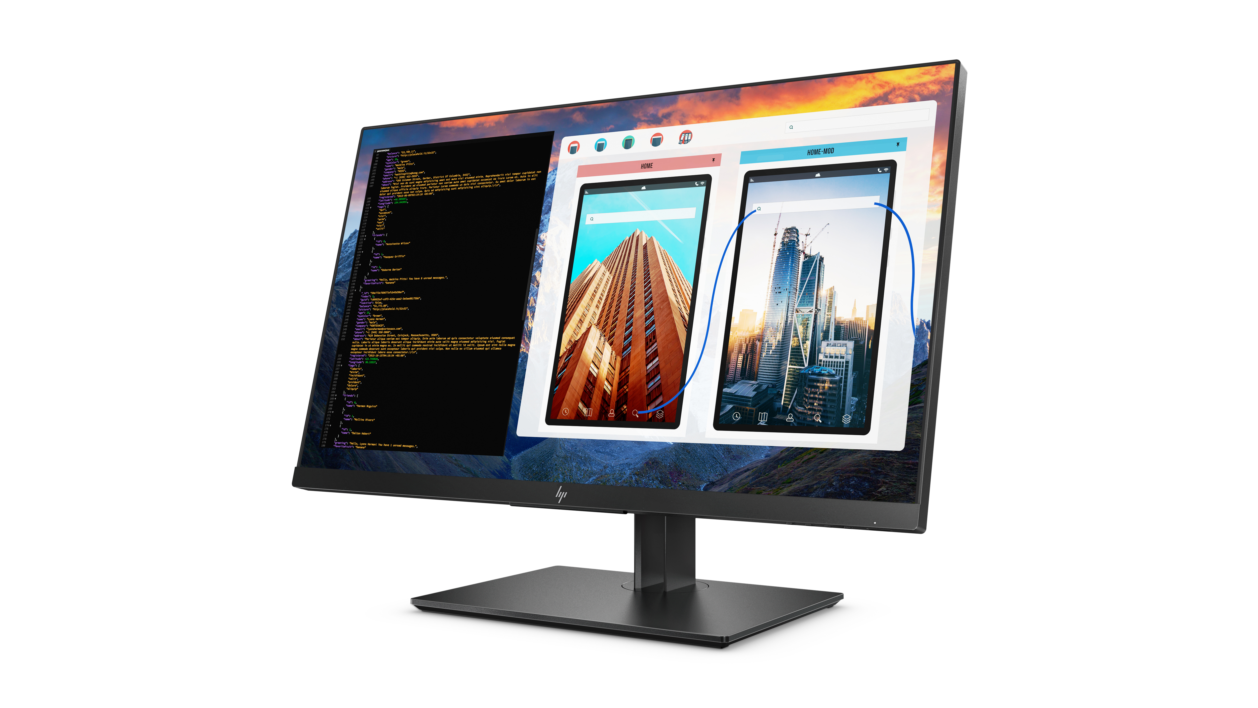 2TB68A4#ABB z27 4k uhd monitor 3840х2160 16:9 ips 350 cd/m2 1300:1 178°/178° hdmi usb 3.0 dp energy star epeat black (repl j3g07a4) HP Santreyd  - Вид №1