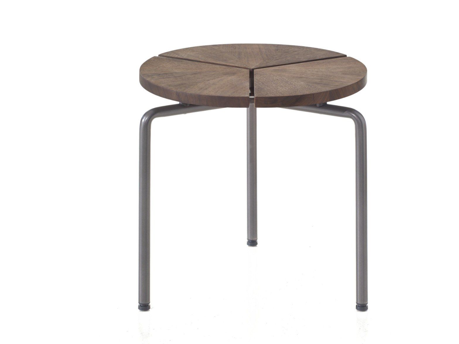 Круглый журнальный столик из нержавеющей стали и дерева BassamFellows ARCH-00104939 - Вид №8