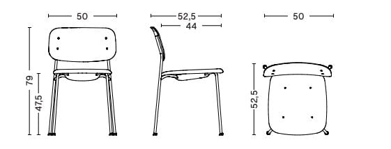 Штабелируемый стул из стали и дерева Hay Soft Edge ARCH-00113713 - Вид №39