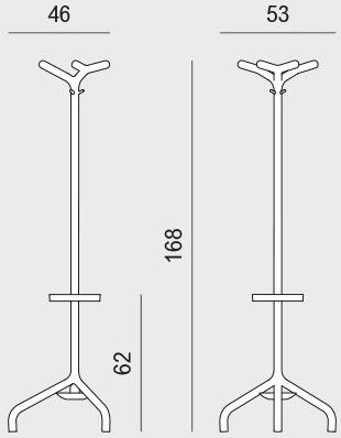 Viganò Офисная вешалка для верхней одежды из пластика с подставкой для зонтов Stilo sun-id-1378219 - Вид №3