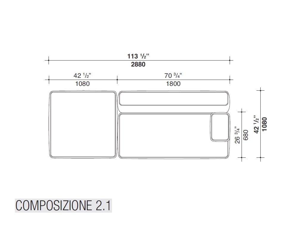 Секционный диван из ткани Lema CLOUD ARCH-00034290 - Вид №20