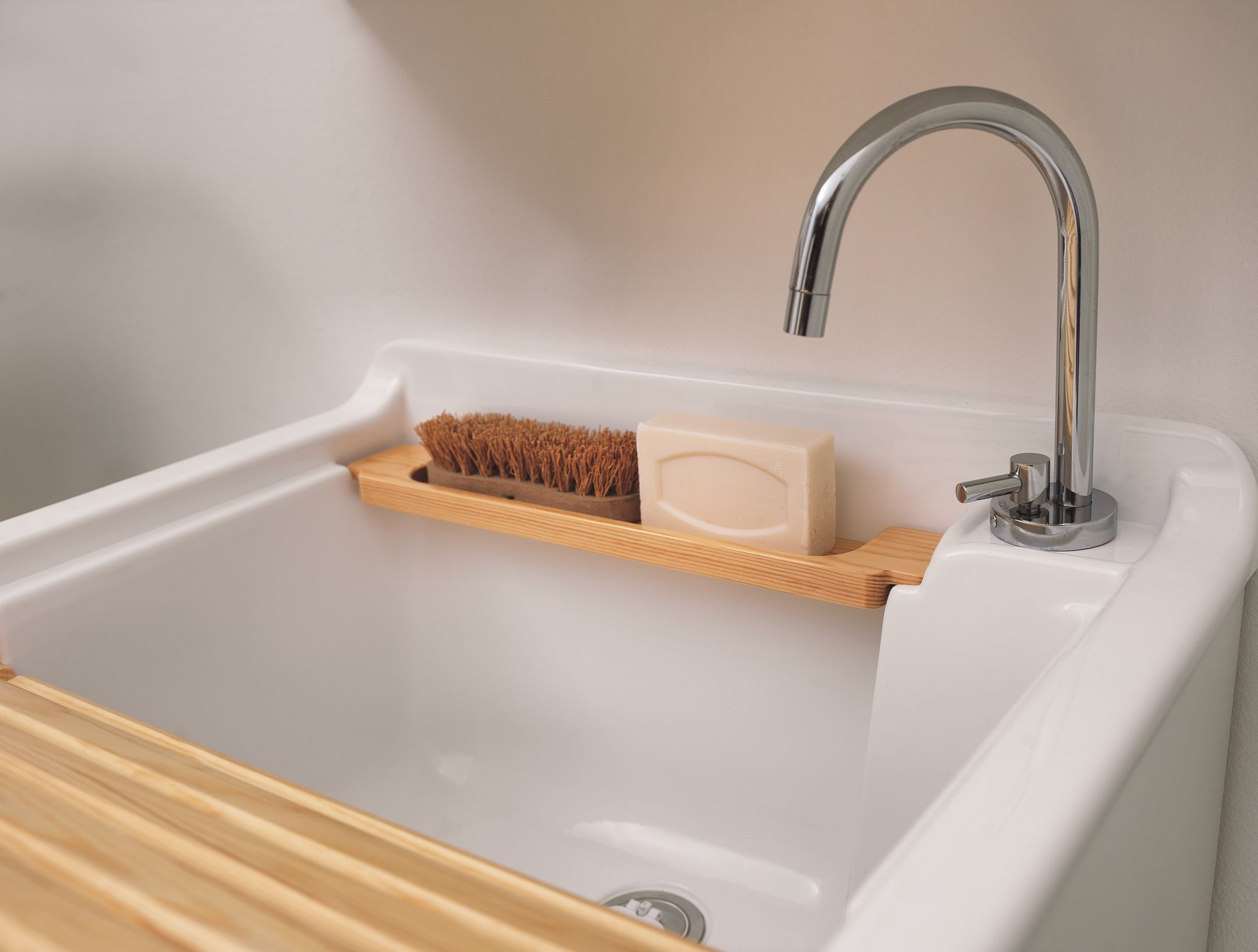 Шкаф для белья из ДСП с бельевой стойкой COLAVENE Jolly Wash ARCH-00114820 - Вид №7