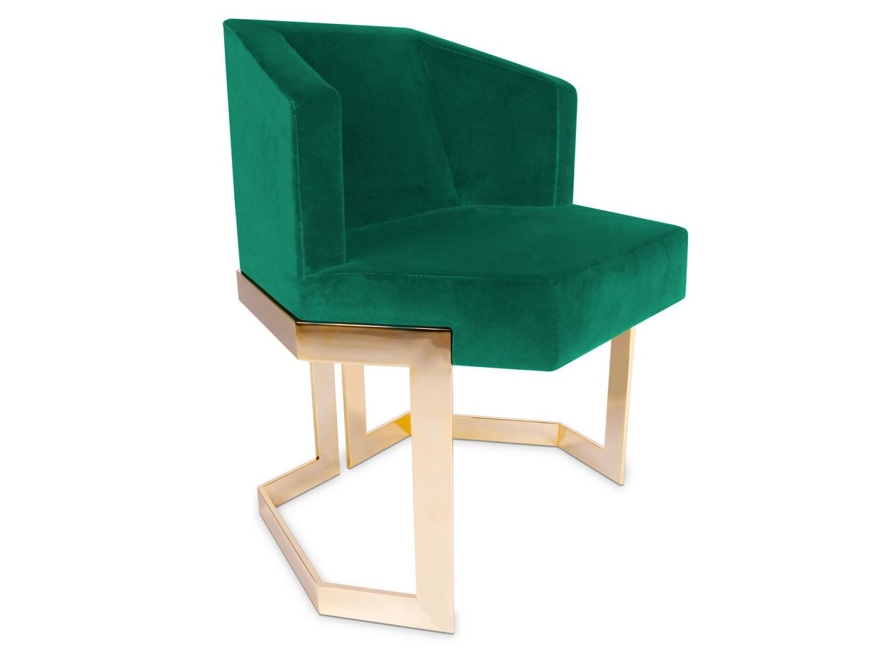 Мягкое бархатное кресло и латунное основание ROYAL STRANGER THE HIVE ARCH-00035233 - Вид №5