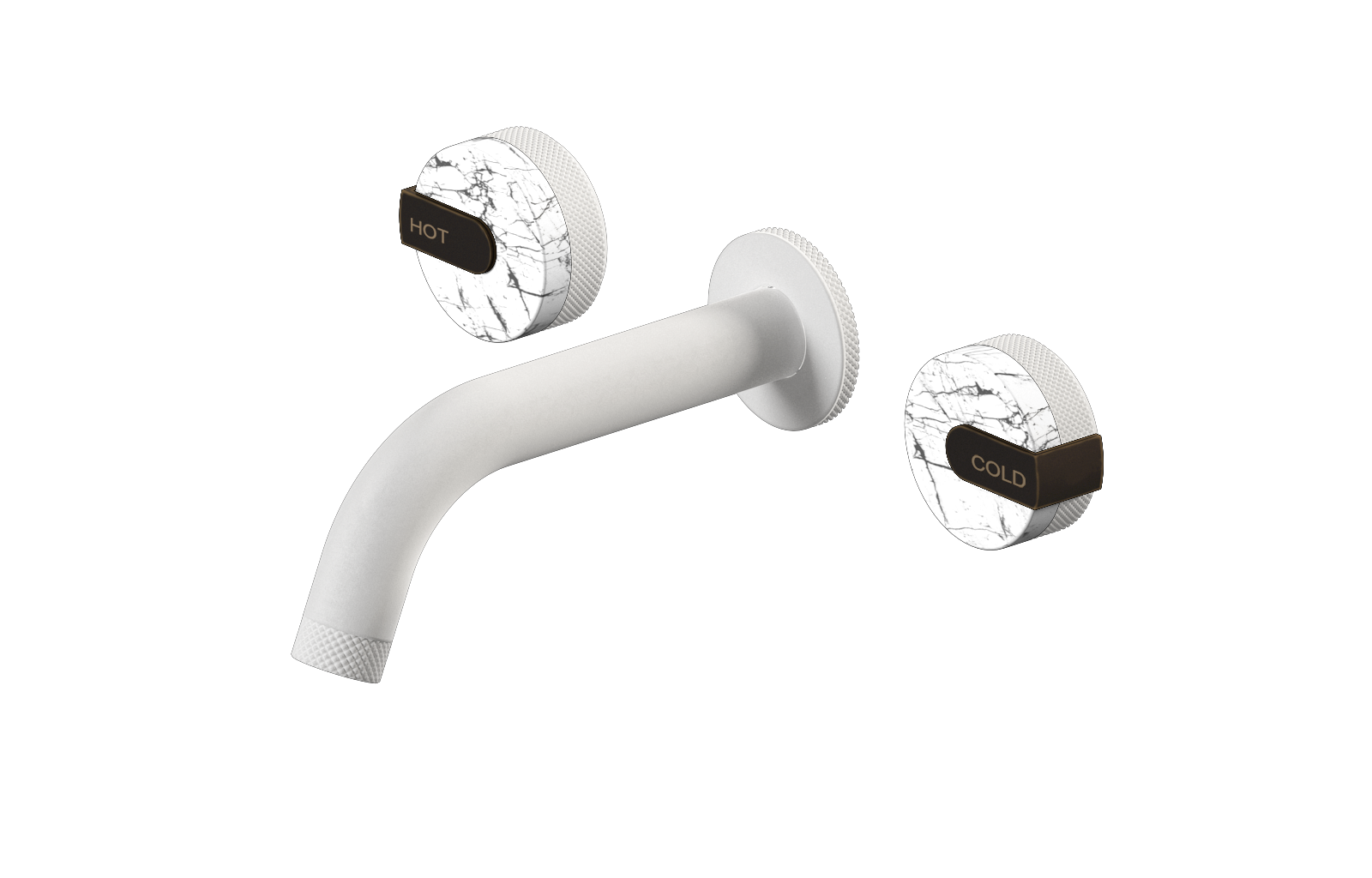 E-11530-R2MW-L1OB-WT Смеситель для умывальника из 19,1см носикем (внешняя часть) GRAFF MOD+