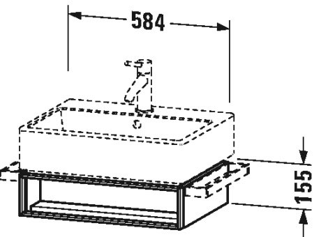 VA602505151 Vero Air Тумбочка подвесная Сосна коричневая, декор Duravit - Вид №1
