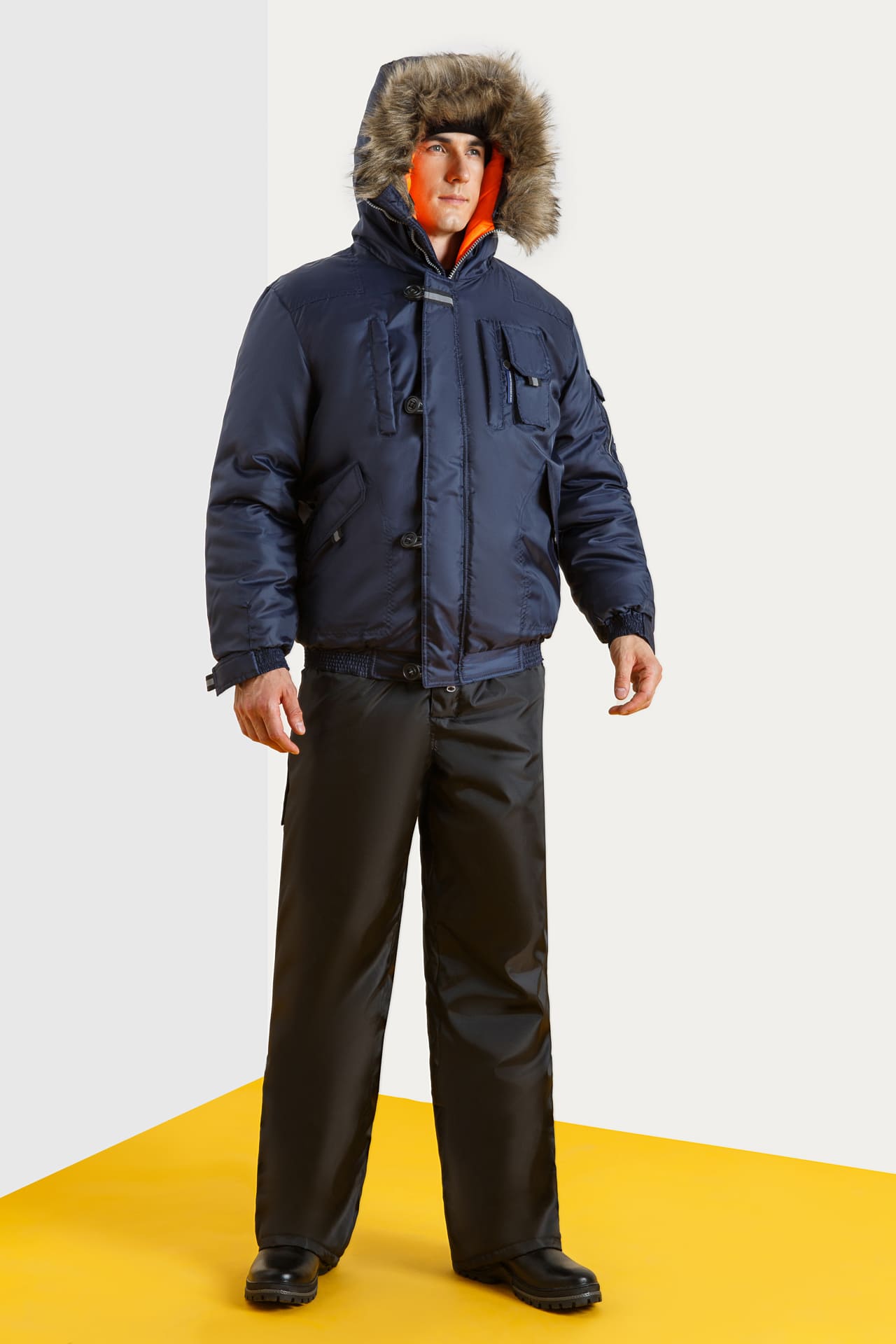 61390 Куртка "Север" зимняя темно-синяя  Зимняя спецодежда  размер 44-46/158-164  - Вид №9